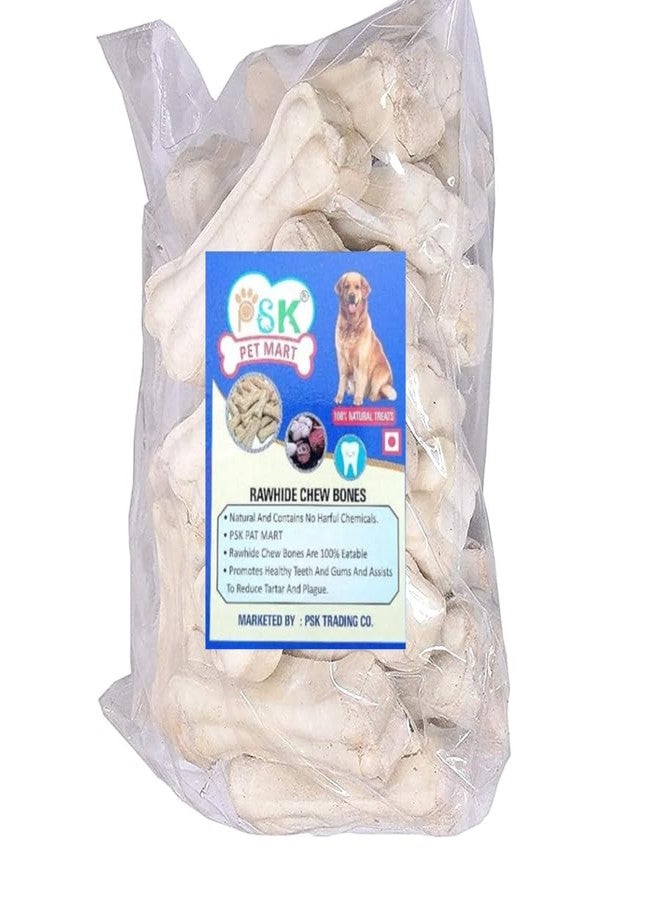 Pet Believe Dog Pet Food 4 Inch 250 gm of Calcium Treat Bone & Twisted Chicken Dog Bone Chicken Dog & Cat Chew Bone for Dog - Image 1