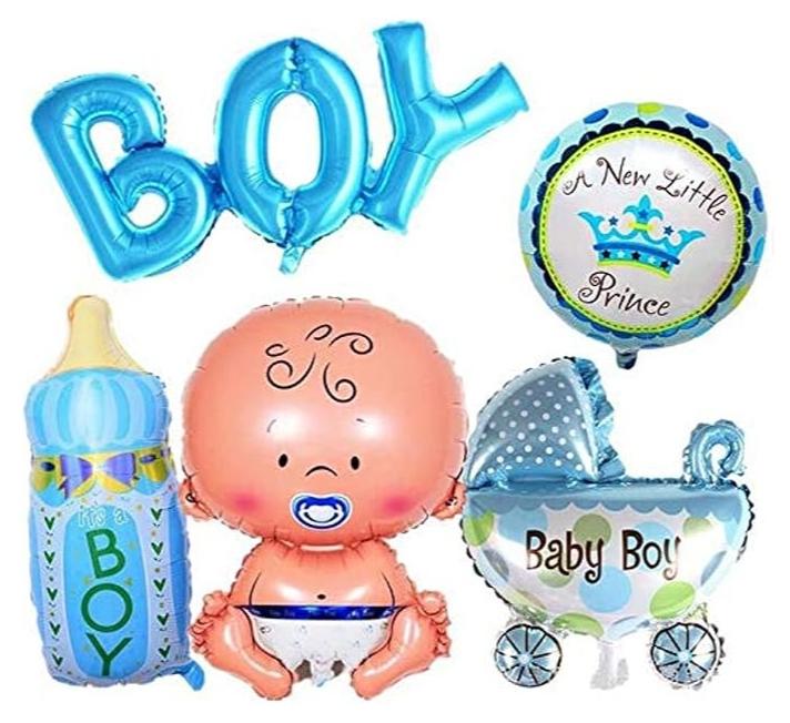 بالونات عملاقة من القصدير، 5 قطع، لتزيين حفلات الاطفال وحفل استقبال المولود الجديد، مستلزمات تزيين حفلات السبوع الاطفال، متعدد الالوان