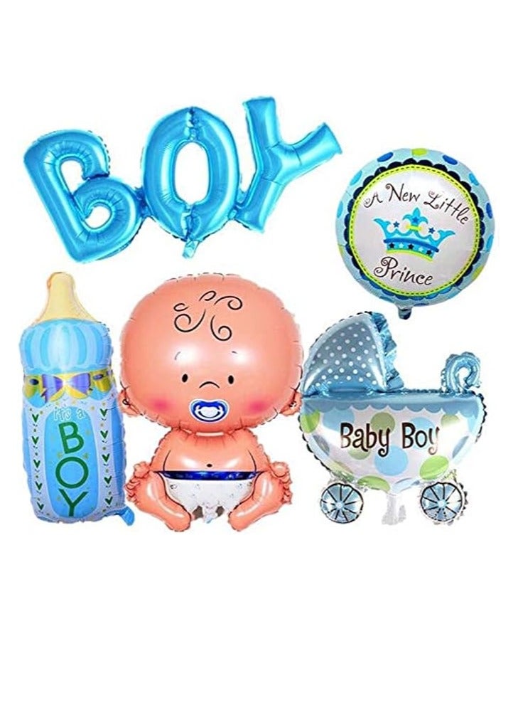 5Pcs Children Baby Shower Boy Kids Party Decoration Giant Foil Balloon Baby Birthday Party Decorations Supplies