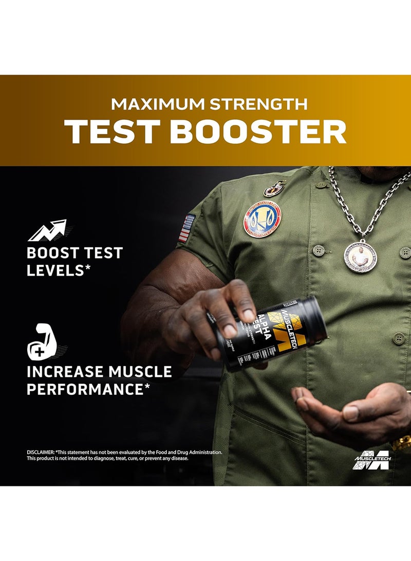 ماسل تيك مُعزز التستوستيرون بقوة قصوى ألفا تيست مع 300 ملغ من مستخلص الحلبة، 100 ملغ من مستخلص الشيلاجيت و100 ملغ من سترات البورون، يدعم قوة العضلات والطاقة، 120 كبسولة (إمداد لمدة 30 يومًا). - Image 5