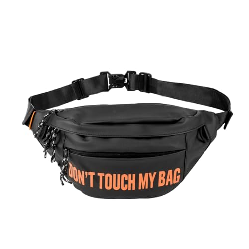 GUSTAVE® Waterproof Waist Bag for Men & Women with Adjustable Strap, Large-Capacity PU Fanny Pack Crossbody Chest Bag with Headphone Port for Travel, Hiking, Running & Outdoor Sports - Image 1