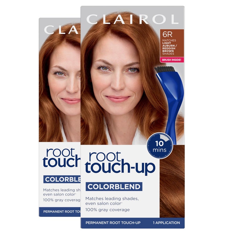 Clairol Root Touch-Up by Nice'n Easy Permanent Hair Dye, 6R Light Auburn/Reddish Brown Hair Color, Pack of 2 - Image 1