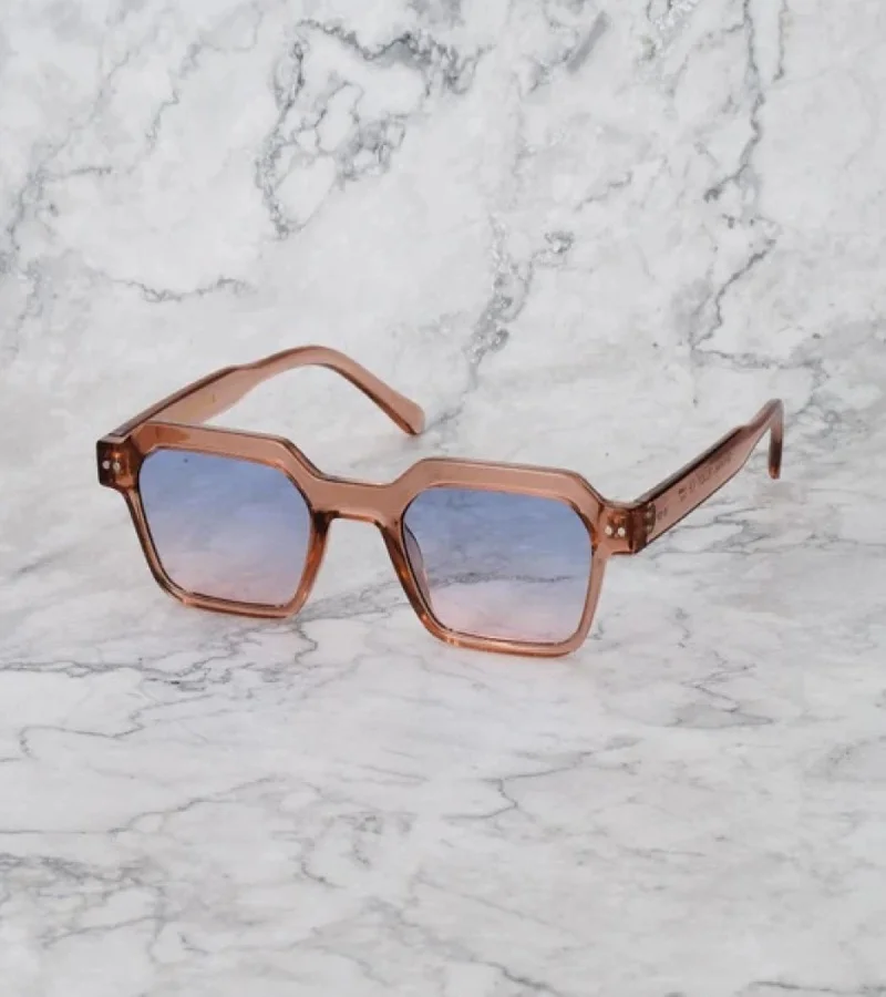 Explicit Poets Explicit Poets Unisex ELLIOT Champagne - Gradient Blue to Pink Stylish Sunglasses, 12EP5