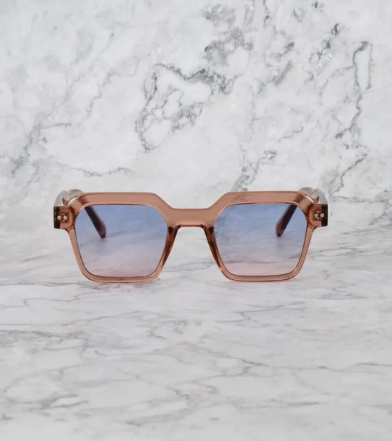 Explicit Poets Explicit Poets Unisex ELLIOT Champagne - Gradient Blue to Pink Stylish Sunglasses, 12EP5