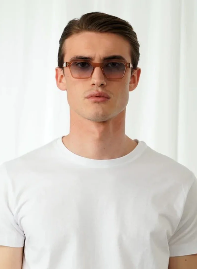 Explicit Poets Explicit Poets Unisex ELLIOT Champagne - Gradient Blue to Pink Stylish Sunglasses, 12EP5