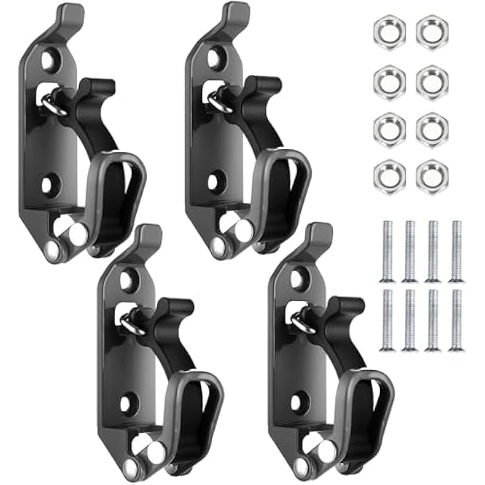 rayihni 4Pcs Shovel Mount for Roof Rack, Metal Rubber Clamp Mounting Brackets Kit, Shovel Holder for Truck, Car Accessories for Boats,Military Equipment,Overlanding Gear, Quick Release Axe Tool Holder - Image 1