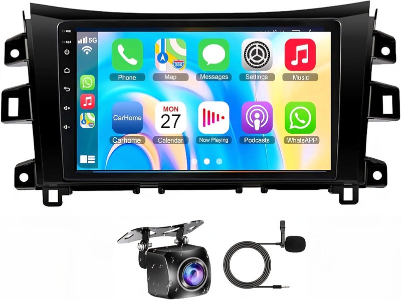 Vierex Fit Nissan NAVARA Car Stereo Navara NP300 Android Screen With Apple Carplay Android Auto Wireless WiFi DSP FM&AM BT AHD Camera Included (2+32GB Carplay 4CORE) - Image 1