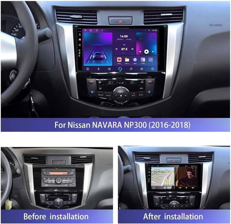 Vierex Fit Nissan NAVARA Car Stereo Navara NP300 Android Screen With Apple Carplay Android Auto Wireless WiFi DSP FM&AM BT AHD Camera Included (2+32GB Carplay 4CORE) - Image 2