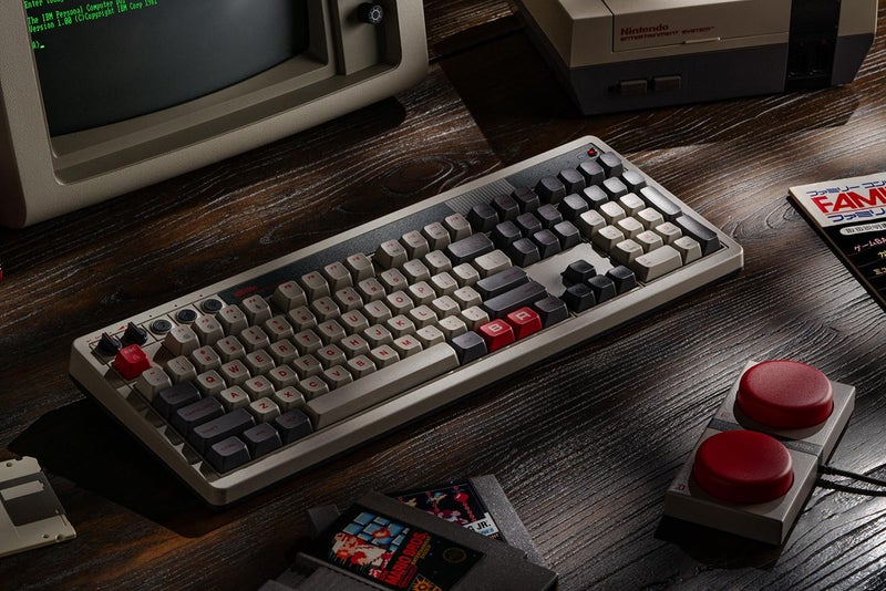 8BitDo Retro 108 Mechanical Keyboard with 108 Keys and Integrated Numpad, Bluetooth/2.4G/USB-C Hot Swappable Wireless Gaming Keyboard for Windows and Android - N Edition - Image 4