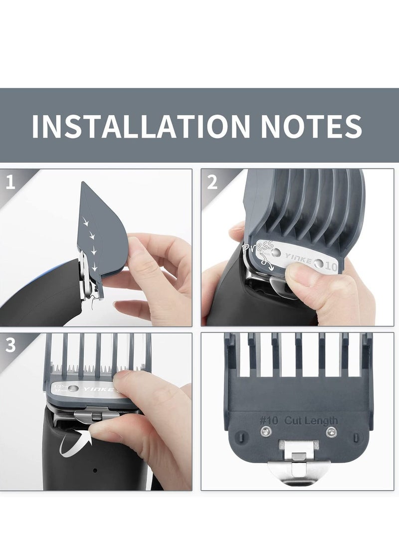 NIBEMINENT Professional Hair Clippers Guards Guide Attachments Combs Clipper Cutting Guides/ with Metal Clip from 1/16 Inch to 1 Compatible Most Trimmer - Image 5