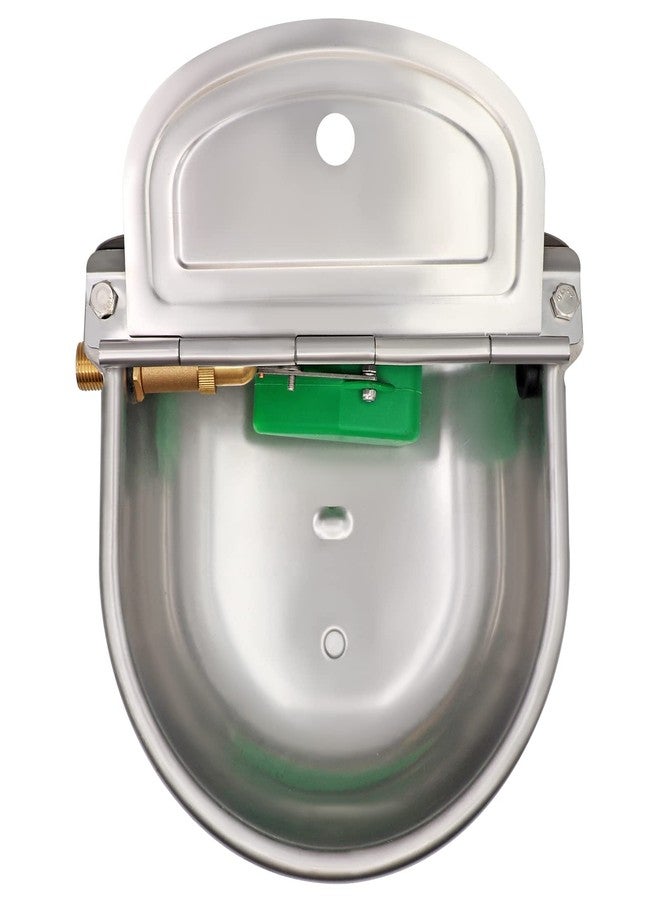 NOMAL Automatic Waterer Bowl with Brass Float Valve and Drain Plug Stainless Steel Livestock Water Trough Bowl for Dog Cattle Pig Goat Sheep - Image 3