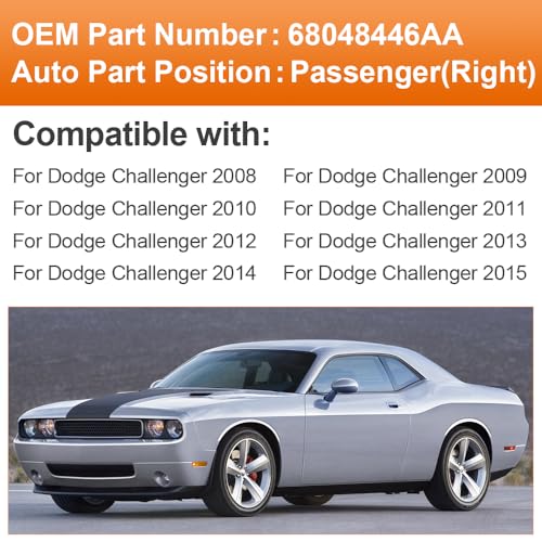 Senzeal Passenger Side Heated Mirror Glass Replacement for Dodge Challenger 2008 2009 2010 2011 2012 2013 2014 2015 (Right Side) - Image 5