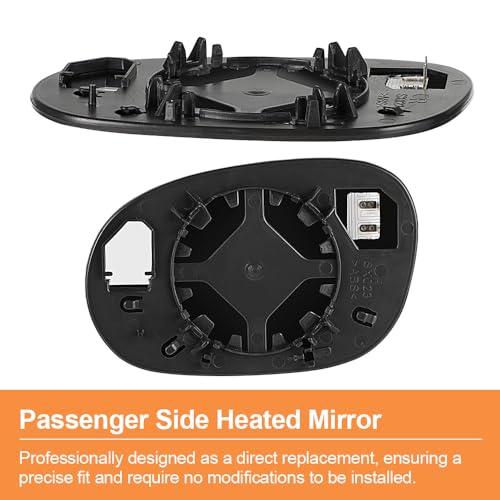 Senzeal Passenger Side Heated Mirror Glass Replacement for Dodge Challenger 2008 2009 2010 2011 2012 2013 2014 2015 (Right Side) - Image 4