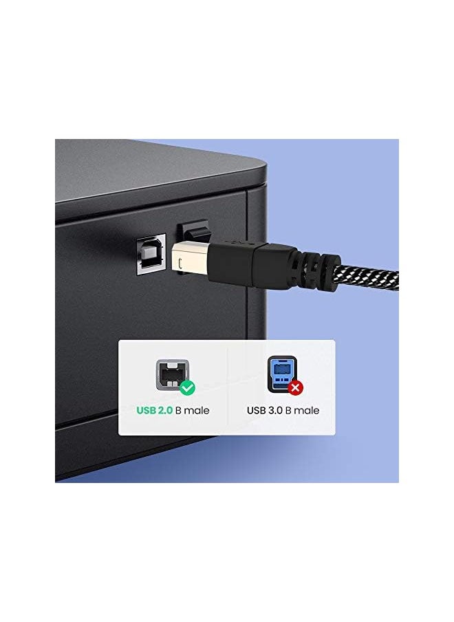 2In1 Usb Printer Cable 3.28Ft 1M With Usb C To Midi Cable Printer Cable Usb Midi Cable Usb C To Usb B Midi Cable Cable Compatible With Music Instrument Piano Midi Keyboard Usb Microphone