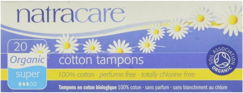 Natracare Organic NonApplicator Tampons Super x 204 Pack