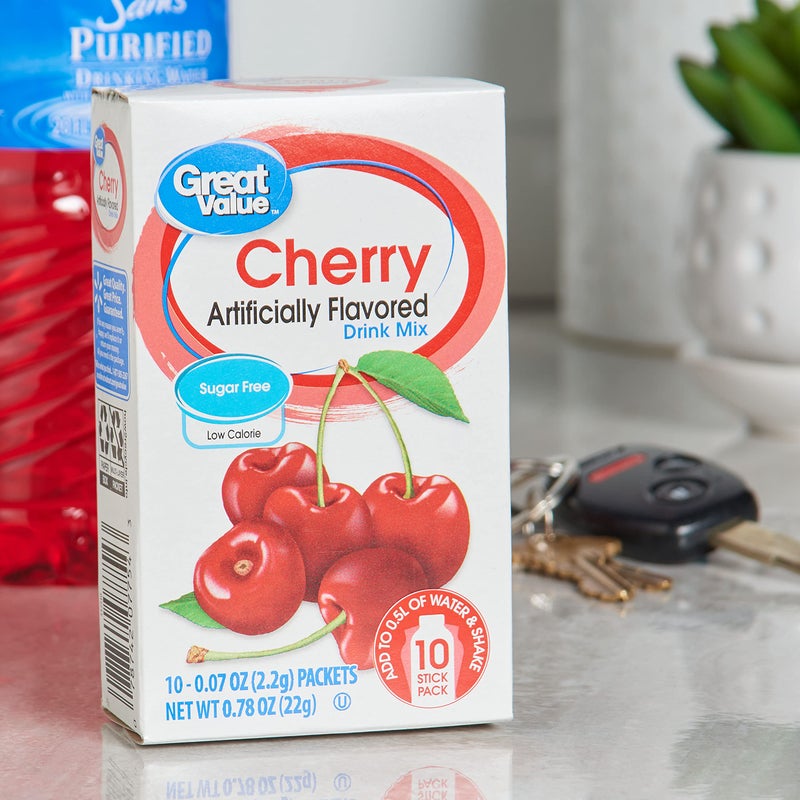 Great Value Sugar Free, Low Calorie Cherry Drink Mix (Pack of 6) - Image 5