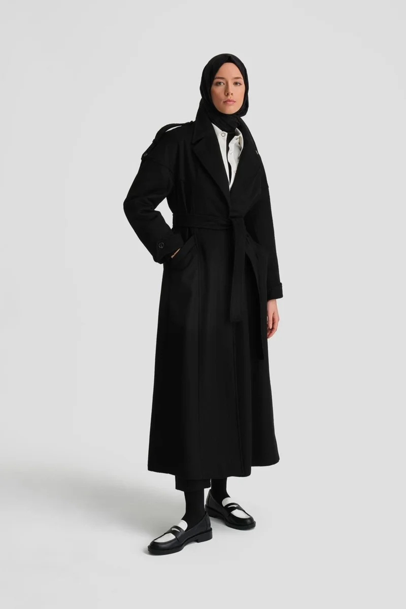 ARMINE Cup Cut Coat 24K8107 Black