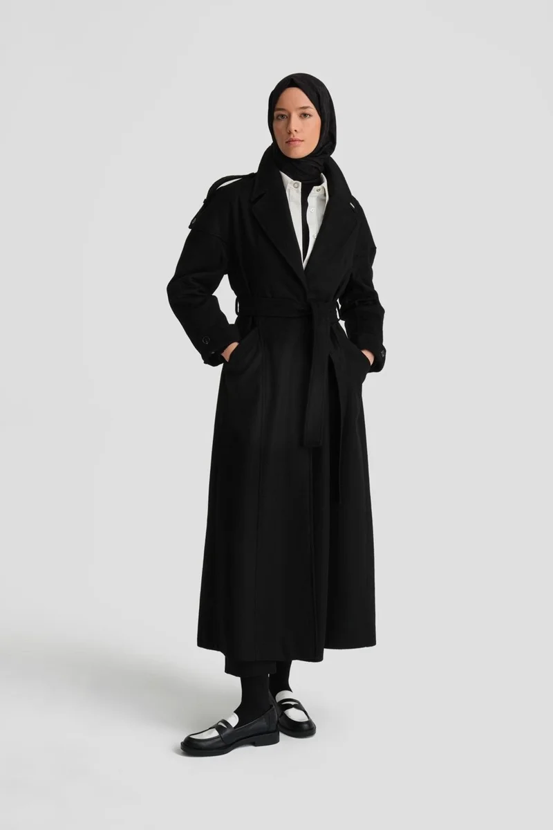 ARMINE Cup Cut Coat 24K8107 Black