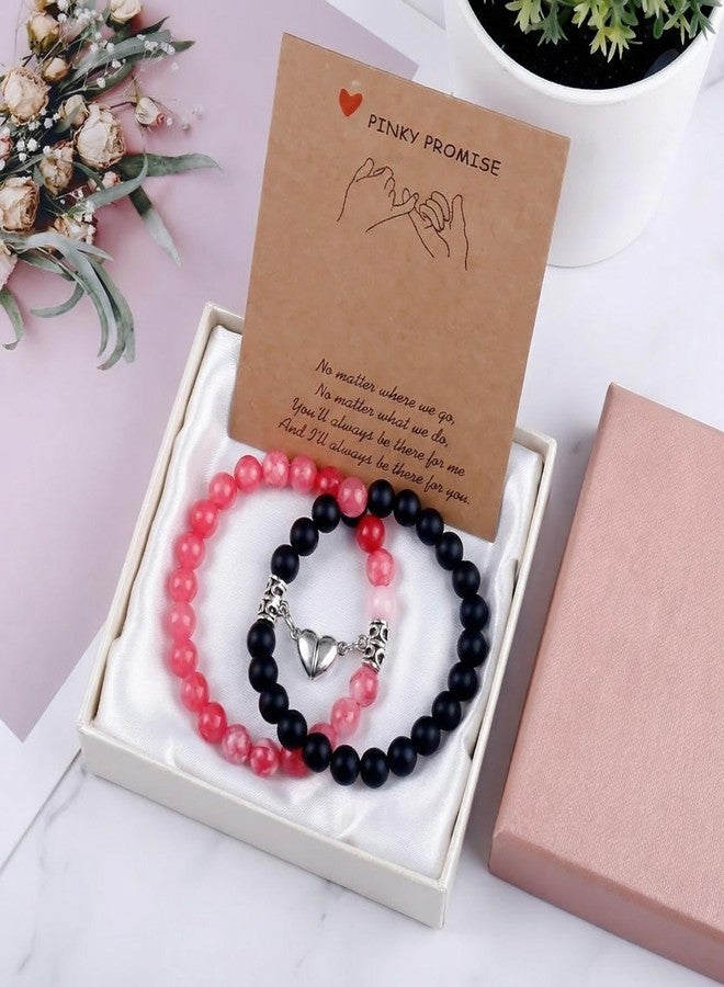 PQJSJDR 2 pcs Magic Matching Bracelets for Best Friends,Friendship BFF Bracelets,Sorceress Hat Charm Bangle Gift for Bestfriend Party Dress Accessories(Red and Black) - Image 5