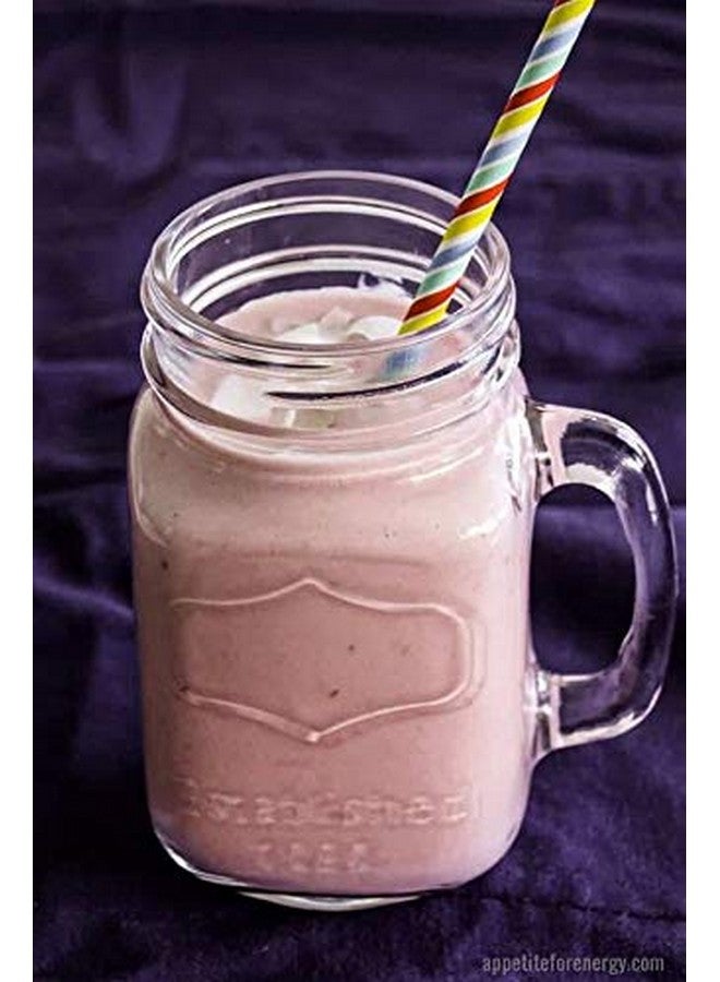 Ash & Roh® - Glass Mason Jar with Multi-Color Air-Tight Lids with Straw Mugs with Handle, Regular Mouth for Kitchen - 500 ML (1) - Image 3