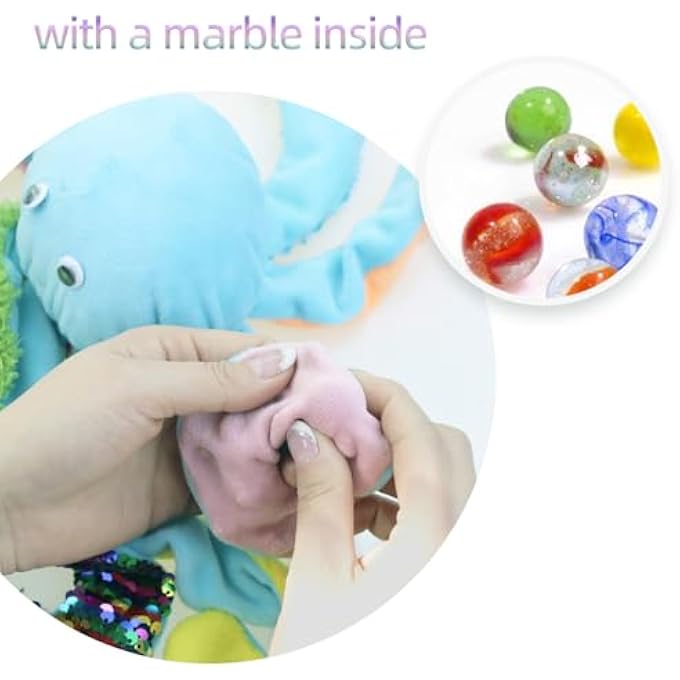 welsoon Beaded Octopus with Rooling Beads for Anxiety with Different Touching Material for Elderly Stretch and Squeeze Skin Pickers - Image 3