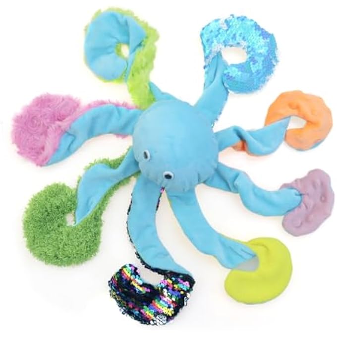 welsoon Beaded Octopus with Rooling Beads for Anxiety with Different Touching Material for Elderly Stretch and Squeeze Skin Pickers - Image 1