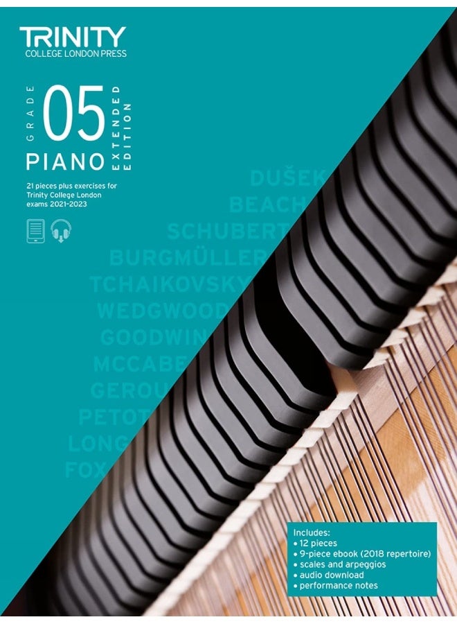 Trinity College London Piano Exam Pieces Plus Exercises 2021-2023: Grade 5 - Extended Edition 