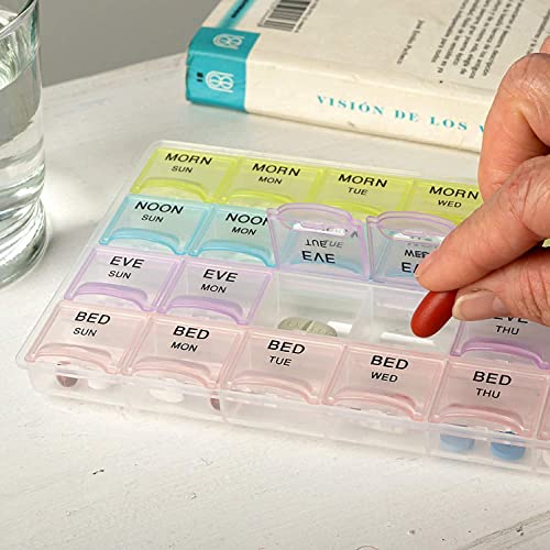 Rabbonix Pill Medicine Organizer Reminder Storage Box 28 Days or 4 Weeks| Plastic | Pack of 1 - Image 5