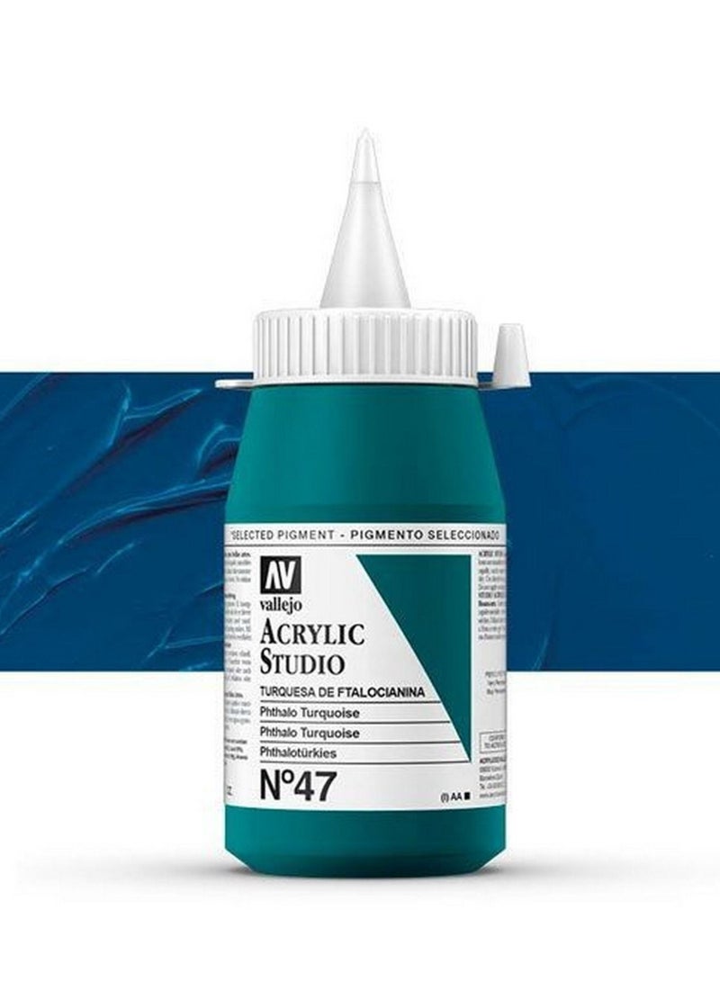 Vallejo Vallejo Studio 47-500ml Phthalo Turquoise