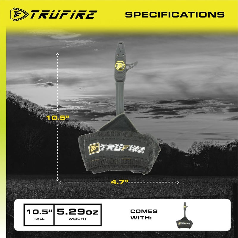 Tru-Fire Patriot Archery Compound Bow Release - Adjustable Black Wrist Strap - Image 3