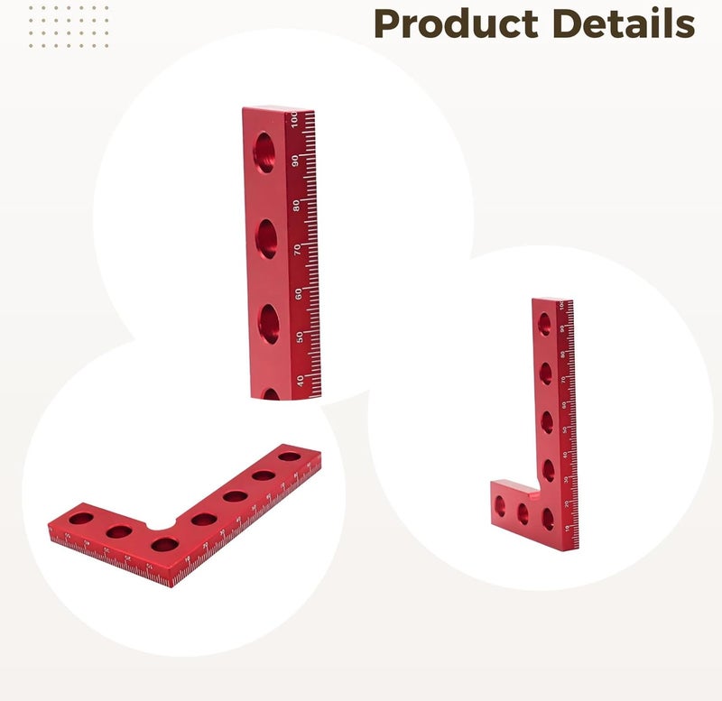 100 Mm Aluminum Alloy Woodworking Square, 90 Degree Angle Ruler With Height Gauge, Woodworker Square For Precise Woodworking Measurements - Image 4