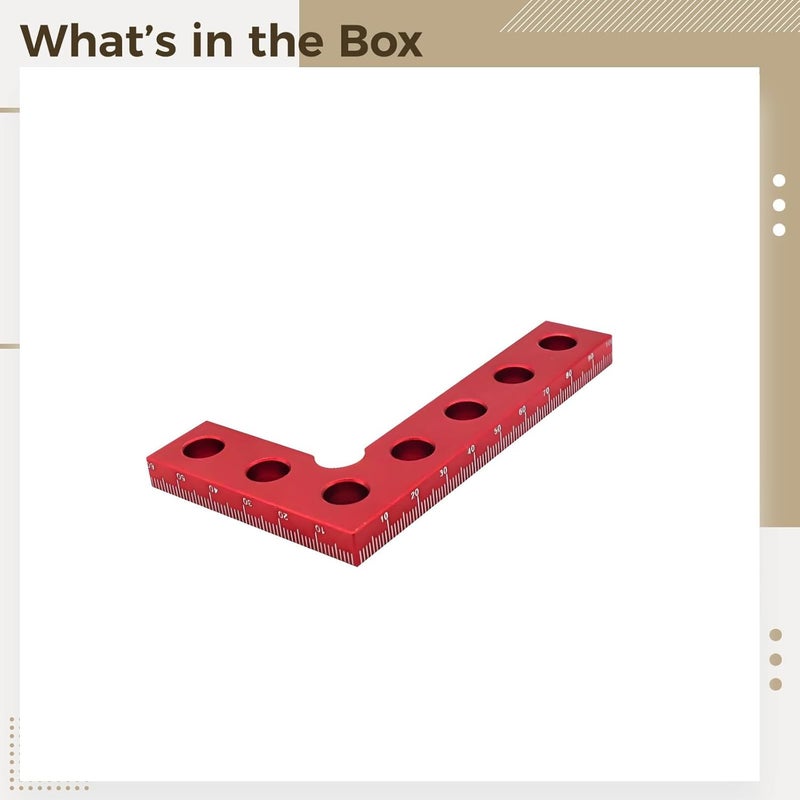 100 Mm Aluminum Alloy Woodworking Square, 90 Degree Angle Ruler With Height Gauge, Woodworker Square For Precise Woodworking Measurements - Image 5