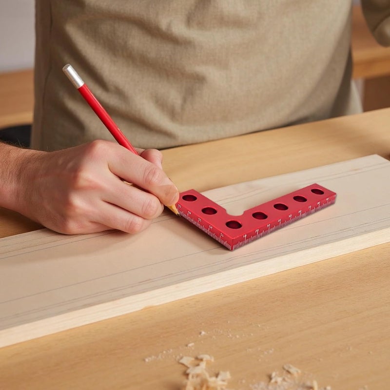 100 Mm Aluminum Alloy Woodworking Square, 90 Degree Angle Ruler With Height Gauge, Woodworker Square For Precise Woodworking Measurements - Image 3