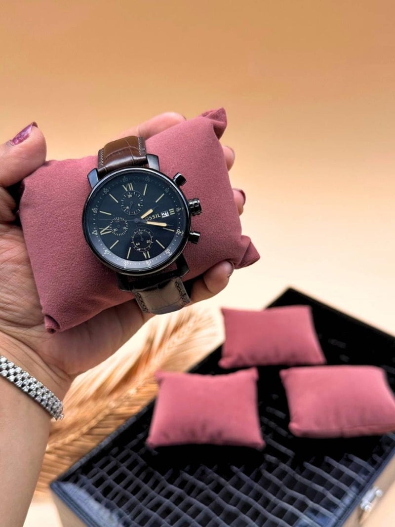 La Trove Watch and Bracelet Organizer Pillow Set, Drawer Display for Bangle Jewelry Storage Holder, Showcase & Wardrobe Organizer, Pack of 1, Dark Pink - Image 3