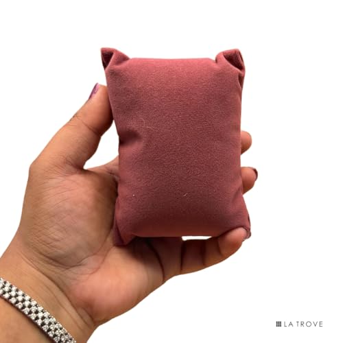 La Trove Watch and Bracelet Organizer Pillow Set, Drawer Display for Bangle Jewelry Storage Holder, Showcase & Wardrobe Organizer, Pack of 1, Dark Pink - Image 5