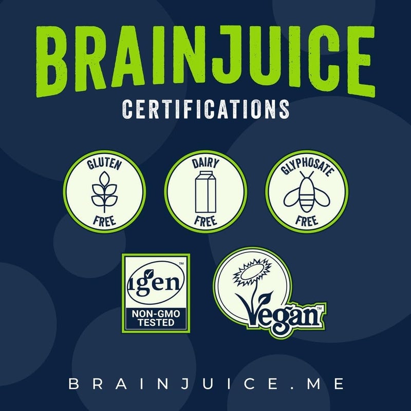 BrainJuice Energy  Focus Shot Gluten Free Supplement Healthy Drinks with Alpha GPC Vitamin B  Organic Green Tea Extract Caffeine Strawberry Lemonade 25 fl oz 12 Pack - Image 5