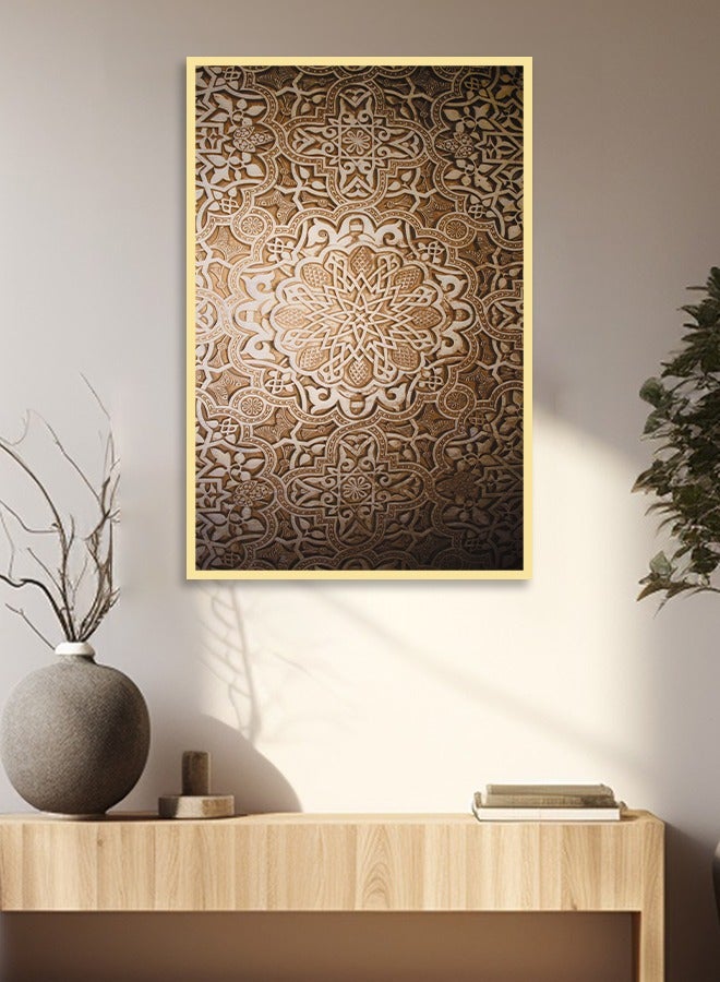 4gdran Canvas Wall Art For Wall Decoration, Abstract Design,with a Hollow Frame,Size (120x80),One Piece  - Image 1