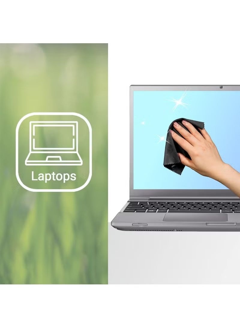 20 Pcs Microfiber Cleaning Cloths - For Cleaning Glasses Spectacles Camera Lenses IPad Tablets IPhone LCD Screens And Other Delicate Surfaces Grey/Black - Image 4