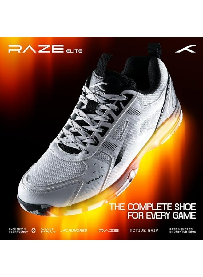 HUNDRED Raze Elite Unisex Badminton Shoes (Non Marking) Also Perfect Table Tennis,Volley,Basketball&Indoor Sport|Lightweight&Durable|X-Cushion,Active Grip Sole - Image 2