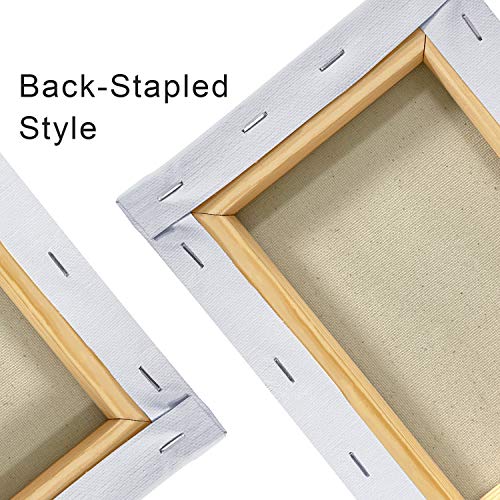 PHOENIX Stretched Canvas for Painting 6x8 Inch/7 Value Pack, 8 Oz Triple Primed 5/8 Inch Profile 100% Cotton White Blank Canvas, Small Framed Canvas for Oil Acrylic & Pouring Art - Image 4