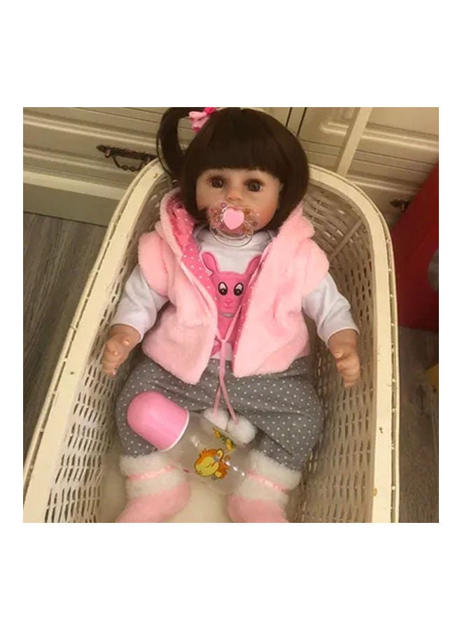 Reborn Baby Doll With Plush Toy 48cm - Image 4