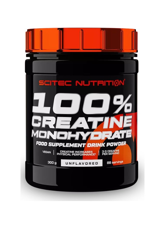 SCITEC NUTRITION مسحوق مشروب مكمل غذائي 100% كرياتين مونوهيدرات غير منكه 300 جرام - Image 1