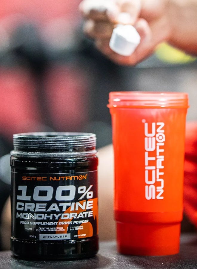 SCITEC NUTRITION مسحوق مشروب مكمل غذائي 100% كرياتين مونوهيدرات غير منكه 300 جرام - Image 2