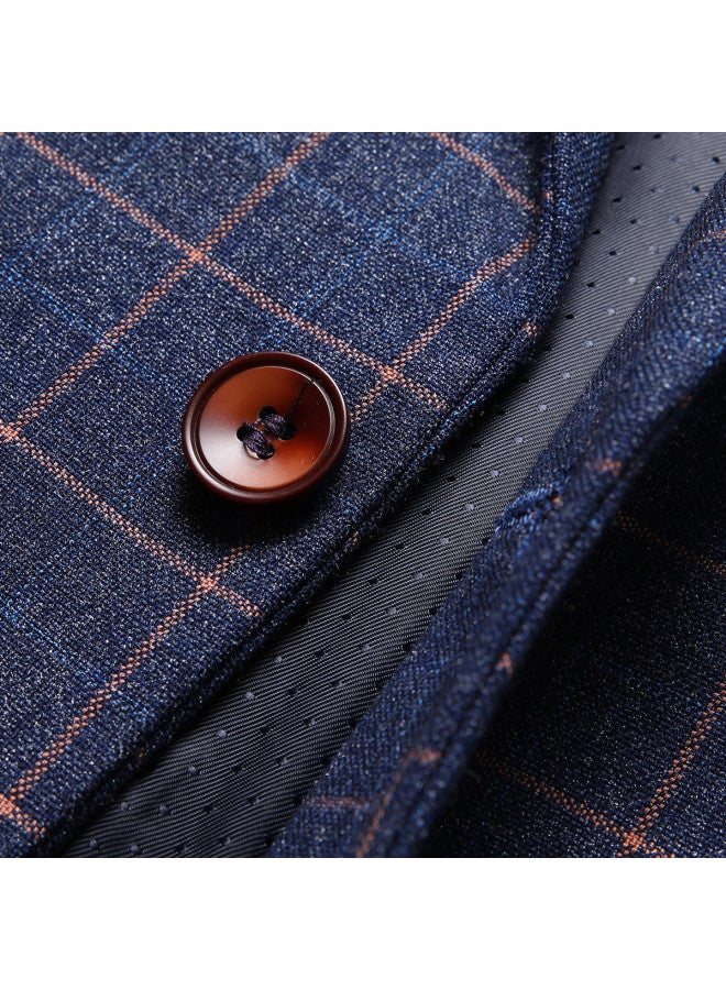 ROMON Fashion Plaid】men's Single-breasted Slim-fit Casual Blazer, Business Casual Suit Jacket For Men - Image 5