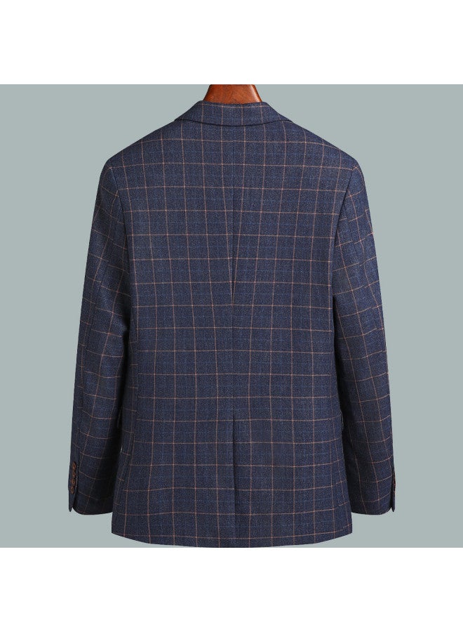 ROMON Fashion Plaid】men's Single-breasted Slim-fit Casual Blazer, Business Casual Suit Jacket For Men - Image 3