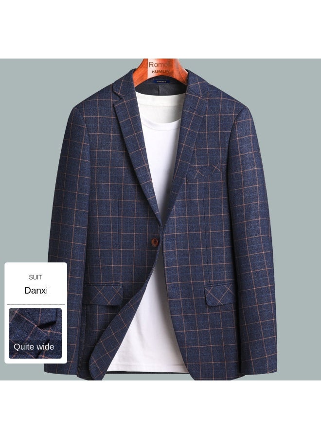 ROMON Fashion Plaid】men's Single-breasted Slim-fit Casual Blazer, Business Casual Suit Jacket For Men - Image 2