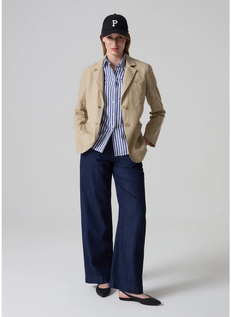 او في اس Wide-Leg Fluid Trousers In Denim