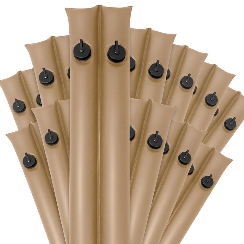Robelle 10 ft. 12-Pack Commercial Tan Double Chamber Pool Cover Weights, Double Seams, .25 MM Thick Vinyl, Oversized Jumbo Screw Valve Cap, Pool Water Bags, Water Tubes - Image 1