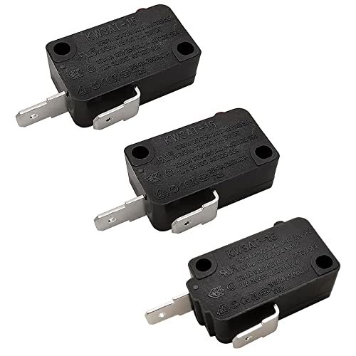 HiQltyla Microwave Oven Door Switch Replacement Part, 16A 125VAC, KW3AT-16 (Downward Compatible with KW3A-16), 2X Normally Open + 1x Normally Closed - Image 1