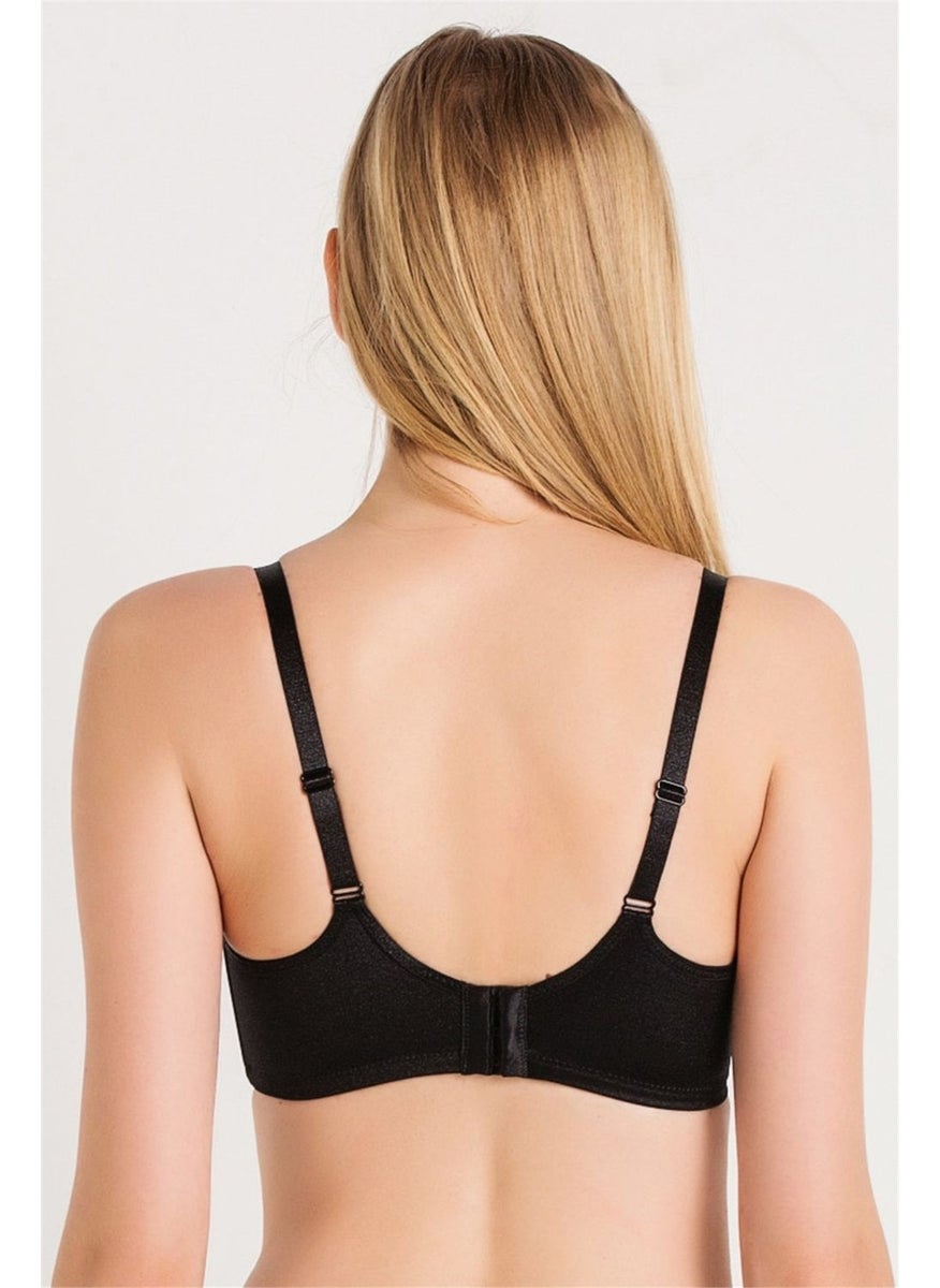 Magic Form 1783 Women's Black Plain Fabric Plus Size Hollow Out Minimizer Bra  - Image 3